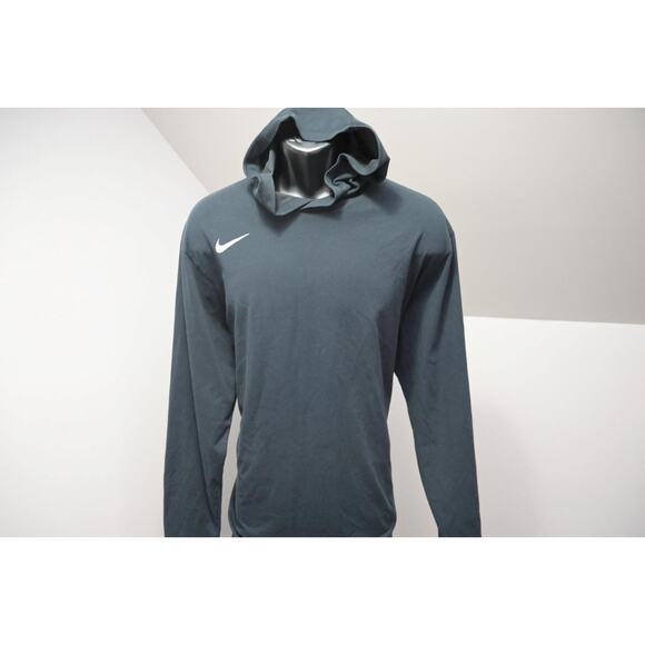 Nike Hoodie Dri Fit Thin Sweatshirt Athletic Cut Performance Black Mens Sz XL - Picture 2 of 10